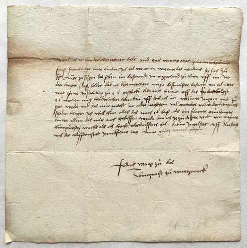 Friedrich von Brandenburg-Ansbach Autograph Brief 1514