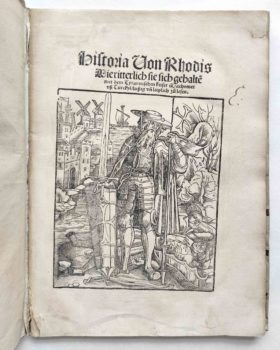 Caoursin Guillaume Rhodos Johanniter Türken Mittelalter Postinkunabel Titel