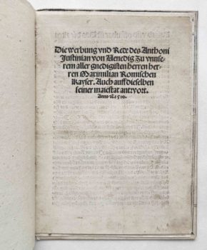 Giustinian Antonio Kaiser Maximilian Venezianerkriege 1510 Titel