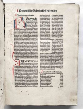 Petrus Comestor Historia Scholastica Strassburg 1503 Vorrede Initiale Federwerk