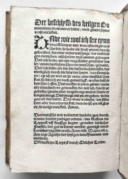 Geistliches Leben Klosterleben Mittelalter Laurentius Justinianus Bonaventura Postinkunabel Kolophon 1510