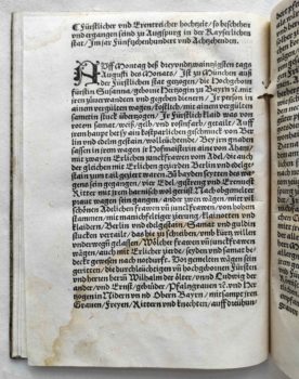 Johann Haselberg Reichstag Augsburg 1518 Fürstliche Hochzeit Festbuch Textbeginn