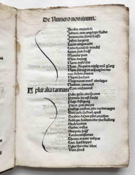 Johannes Aventinus Grammatik Schulbuch Postinkunabel Textbeispiel