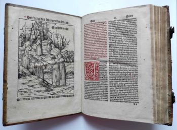 Foto Holzschnitt / Initial - Johann Geiler von Kaysersberg, 1479-1510 Prediger in Straßburg - Erste Buchausgabe mit deutschen Predigten.