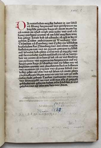 Albrecht von Eyb Ehebuechlein Mittelalter Inkunabel deutsch