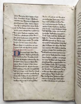 Johannes von Neumarkt Kanzler Kaiser Karl IV. Böhmen Prag Pergament Handschrift Leben des Hieronymus Textbeginn