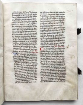 Johann von Neumarkt Kanzler Kaiser Karl IV. Böhmen Prag Leben des Hieronymus Pergament Handschrift Arbeitsexemplar Textbeispiel A