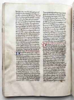 Johann von Neumarkt Kanzler Kaiser Karl IV. Böhmen Prag Leben des Hieronymus Pergament Handschrift Arbeitsexemplar Textbeispiel B