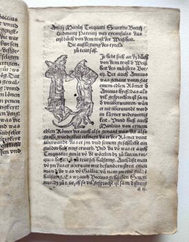 Initiale - Boethius, Anicius Manlius Severinus, "Der Trost der Philosophie" - Übersetzung Peter von Kastl, erschienen 1500.