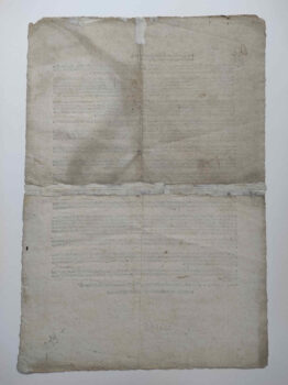 Foto Einblattdruck Ulm 1516 Ordnung Satzung schenkin halben - Korruption - verso